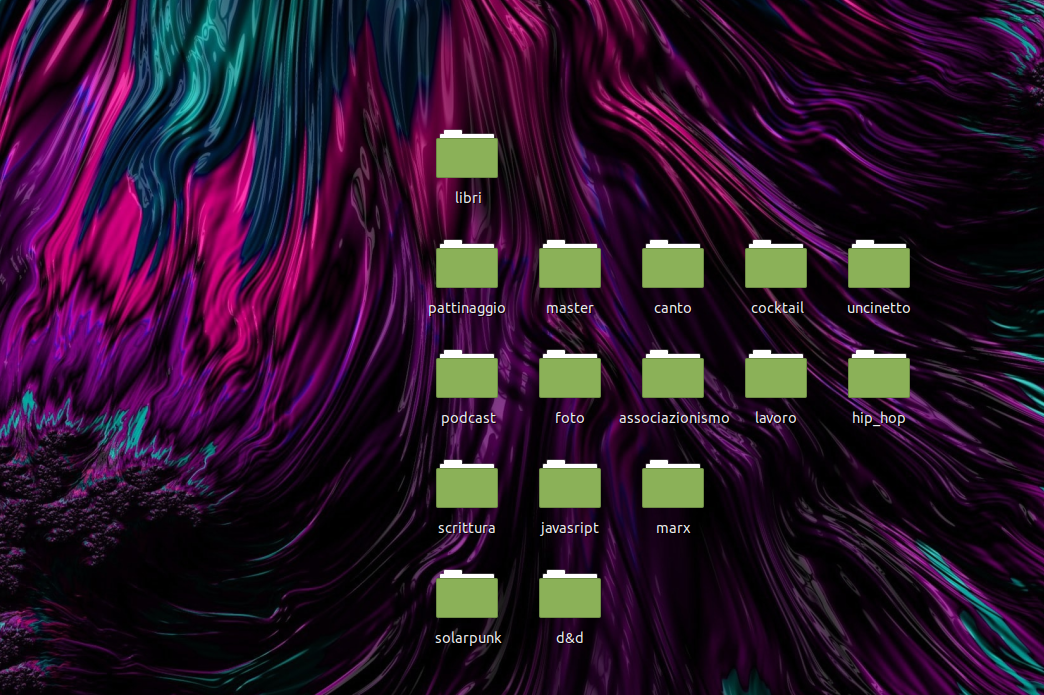 un comunissimo desktop linux multipotenziale